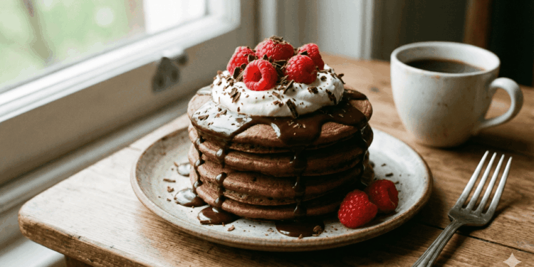 panqueca com chocolate