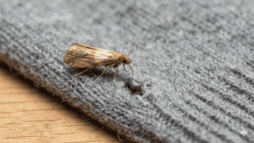 traça destruindo as roupas