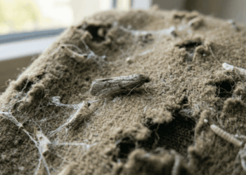 traça destruindo as roupas