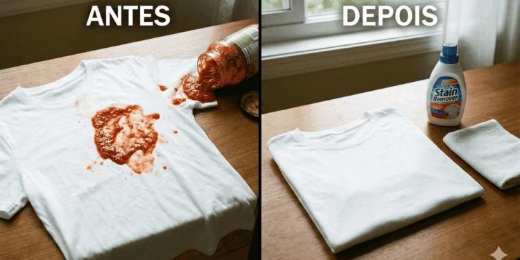 tirar mancha de milho de tomate da roupa