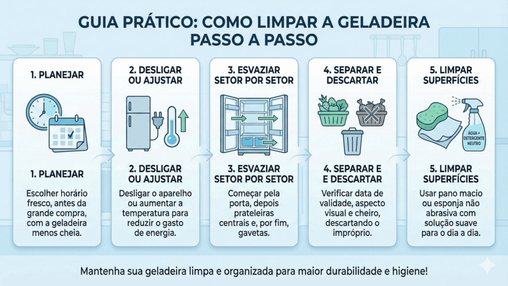 limpeza da geladeira