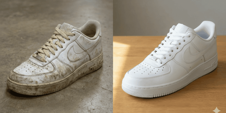 Nem bicarbonato de sódio, nem sabão líquido: o truque simples que renova o tênis branco sem esforço e sem produtos fortes