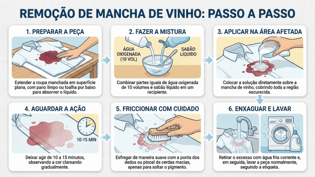 como retirar mancha de vinho nas roupas