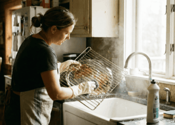 Sem desengordurante, nem detergente: o truque com vinagre branco para deixar as grades do forno impecáveis