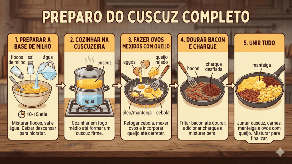 receita de cuscuz de carne seca