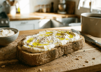 requeijão com torrada