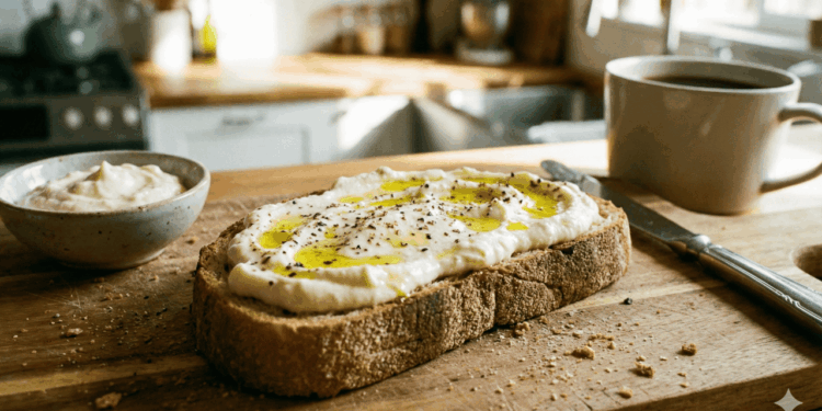 requeijão com torrada