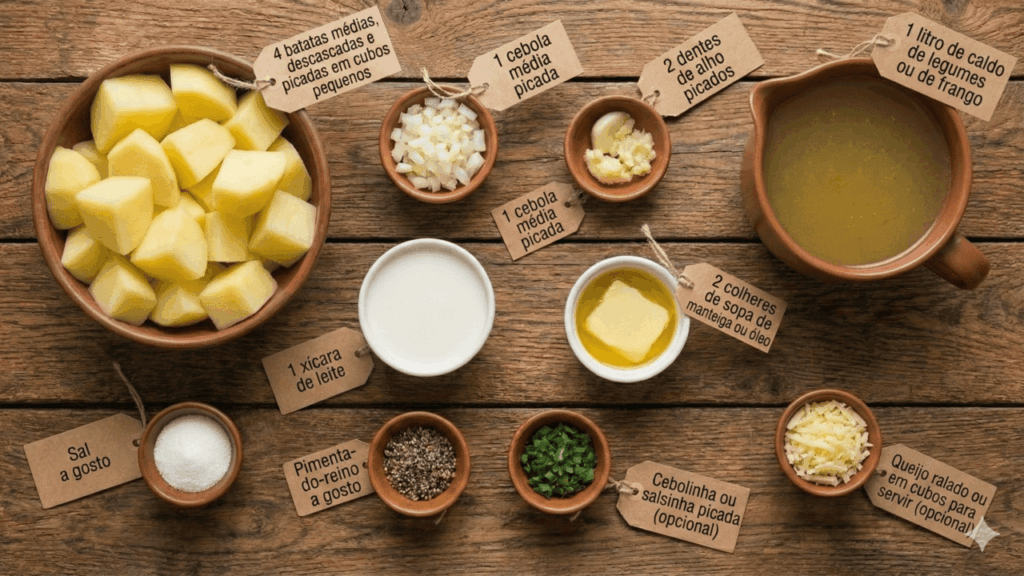 ingredientes creme de batata