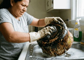 tirar gordura de panela