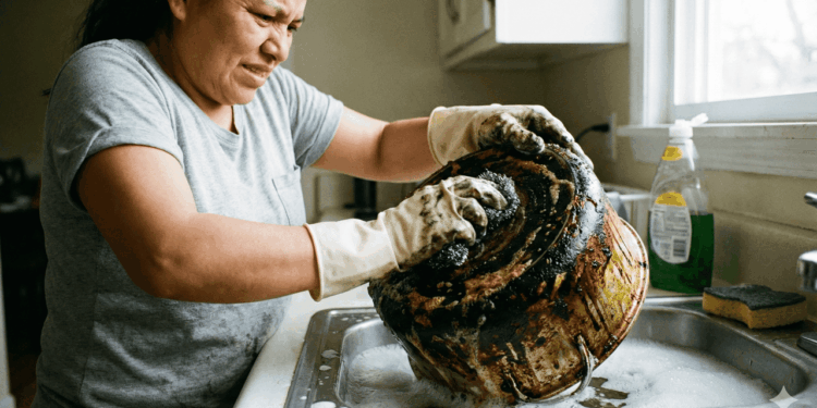 tirar gordura de panela