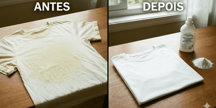 tirar manchas amareladas das roupas brancas