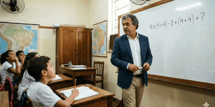 Desafio matemático: consegue resolver 4 x (4 + 4) – 1 + (4 + 4) sem errar?