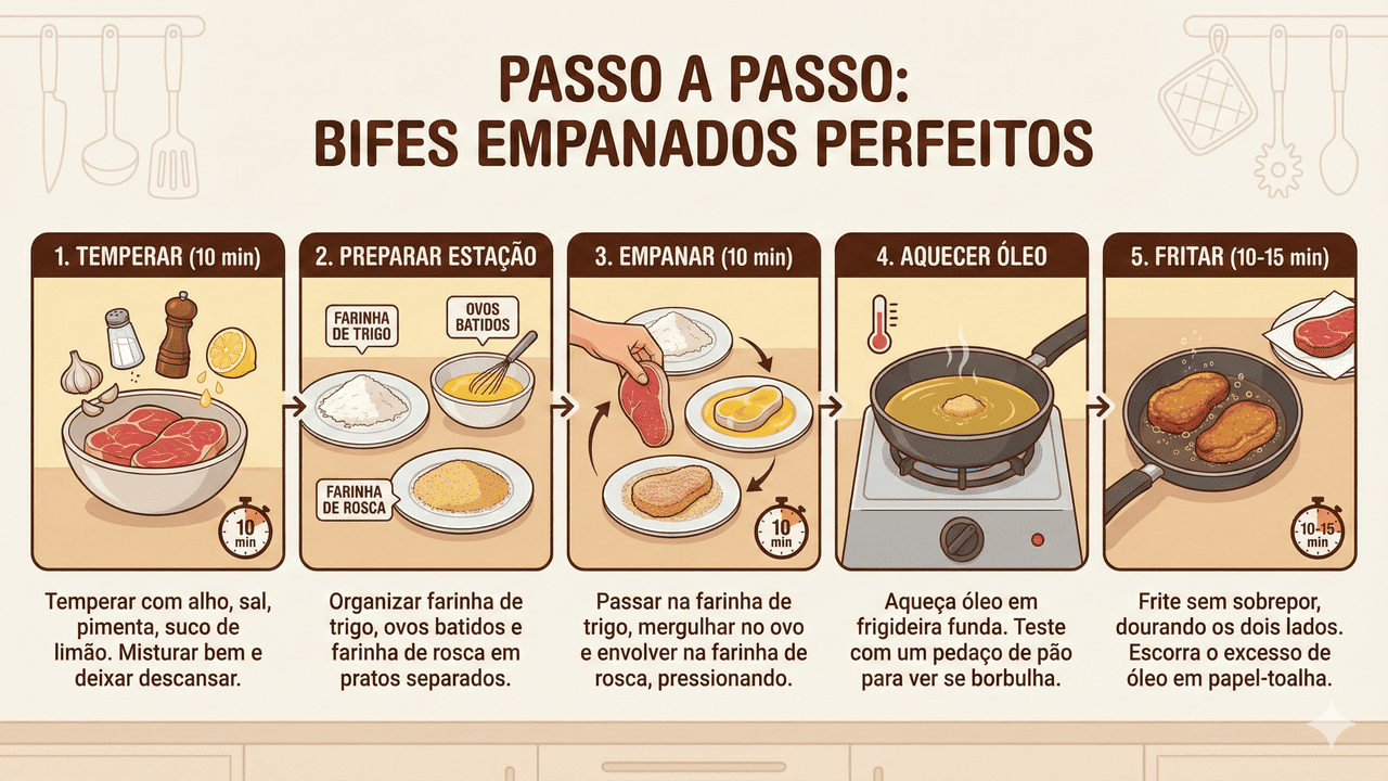 receita crocante de bife à milanesa