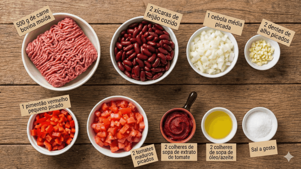 ingredientes para fazer chili