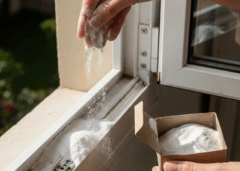 Um produto da cozinha virou solução silenciosa para limpar os trilhos das janelas