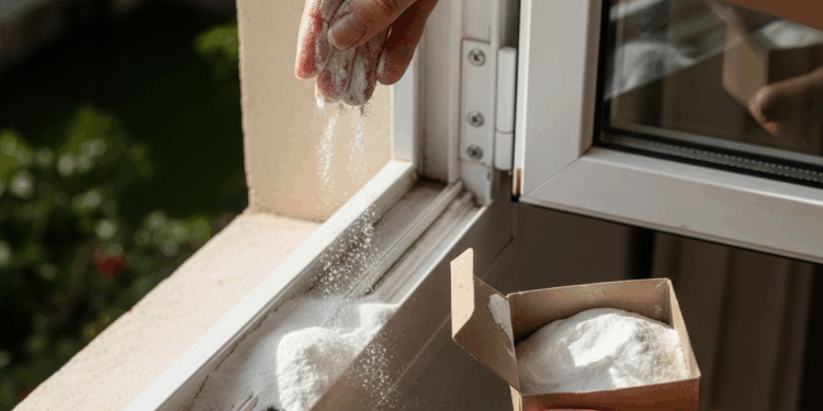 Um produto da cozinha virou solução silenciosa para limpar os trilhos das janelas