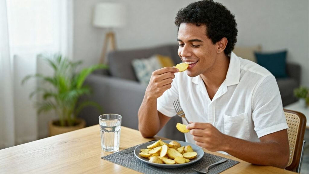 Nem frita, nem assada: a forma surpreendente de fazer batata crocante em 10 minutos