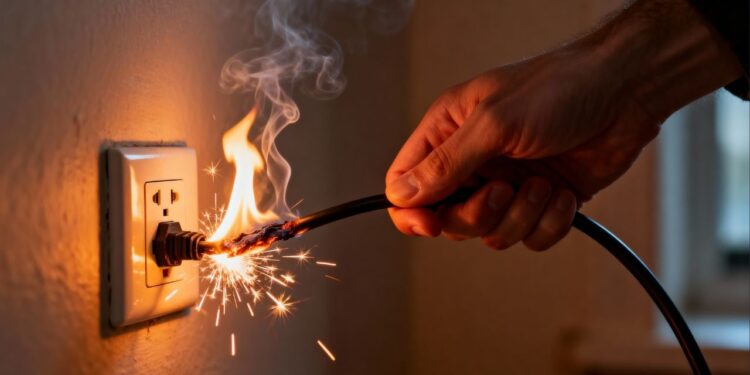 O aparelho que deve ser desligado da tomada após o uso para reduzir o risco de incêndio