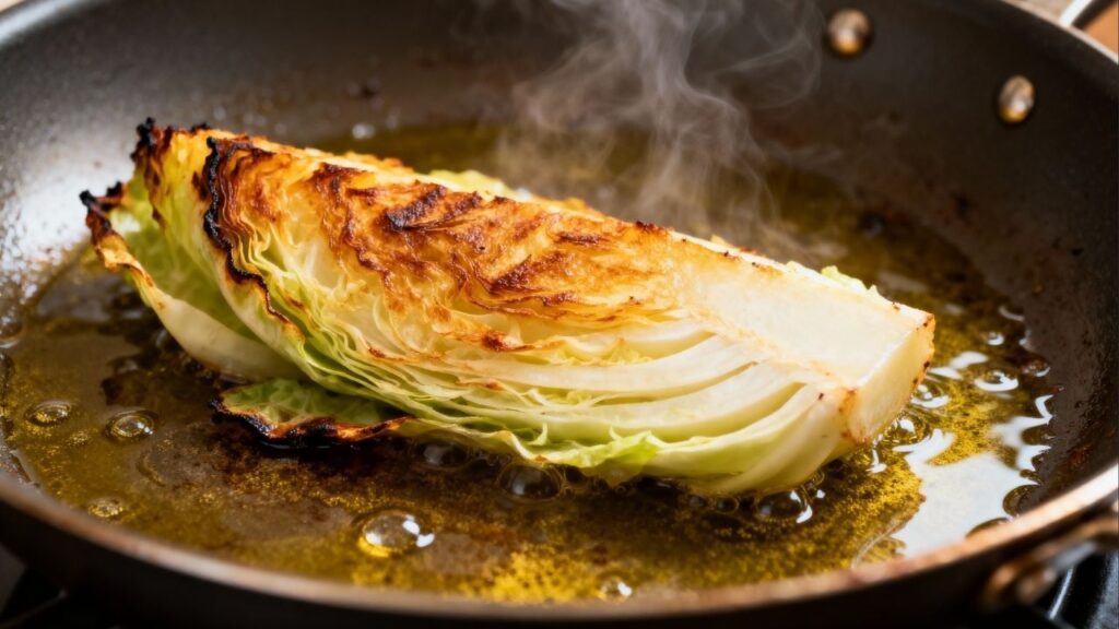 O repolho fica mais gostoso que bife: faço essa versão dourada na frigideira e virou meu almoço favorito