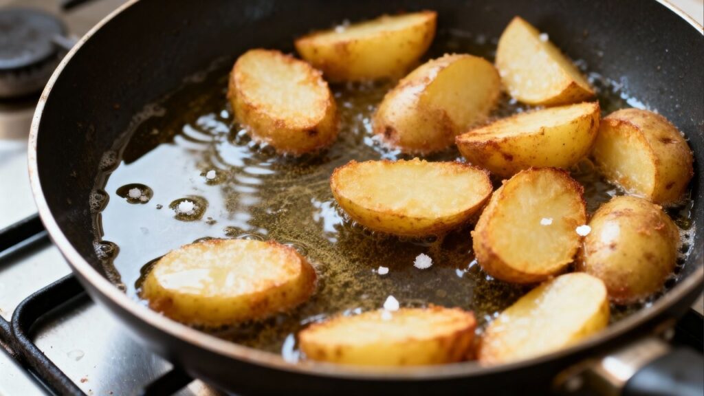 Por que colocar uma pitada de sal no óleo antes de fritar evita respingos