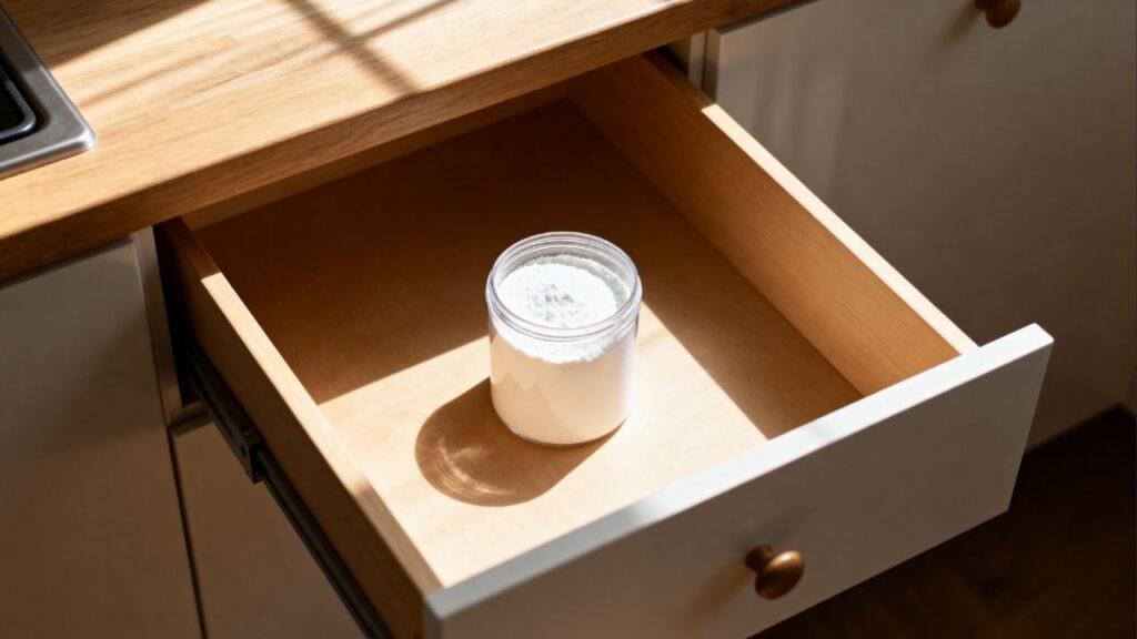 Sua gaveta não terá mais cheiro ruim: você só precisa de 2 colheres de bicarbonato e casca de limão seco