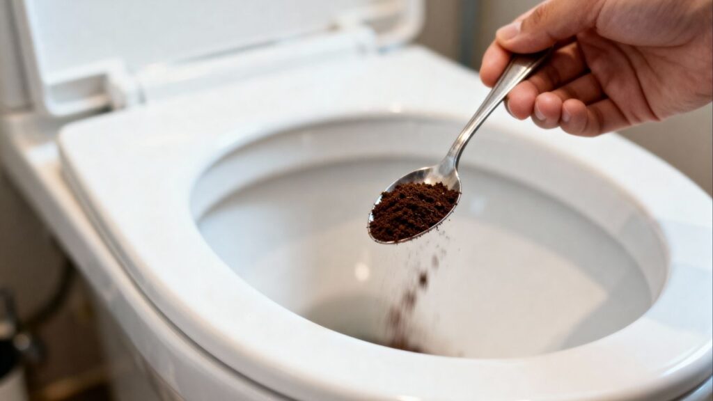 Uma colherada basta: é por isso que cada vez mais pessoas estão jogando borra de café no vaso sanitário
