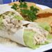 wrap de frango desfiado