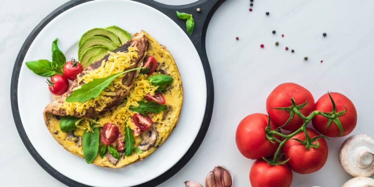 omelete de espinafre