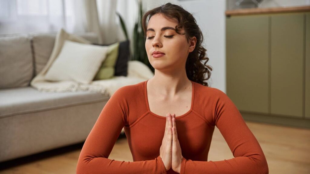 exercício de respiração profunda