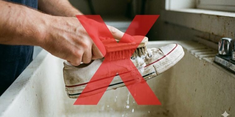 aprenda a lavar o tênis corretamente