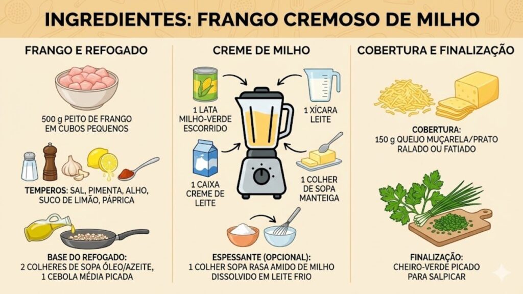 frango com creme de milho