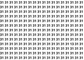 Entre dezenas de 31, um número se esconde e só os atentos conseguem achá-lo