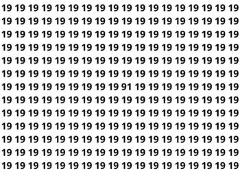 Um número está escondido entre dezenas de 19 e poucos vão notar em 7 segundos
