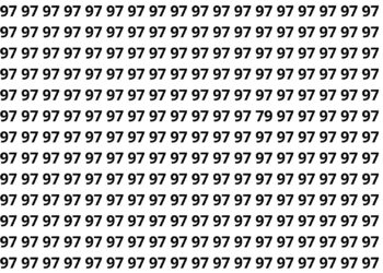 Encontre o número entre dezenas de 97 e desafie seu cérebro em 8 segundos