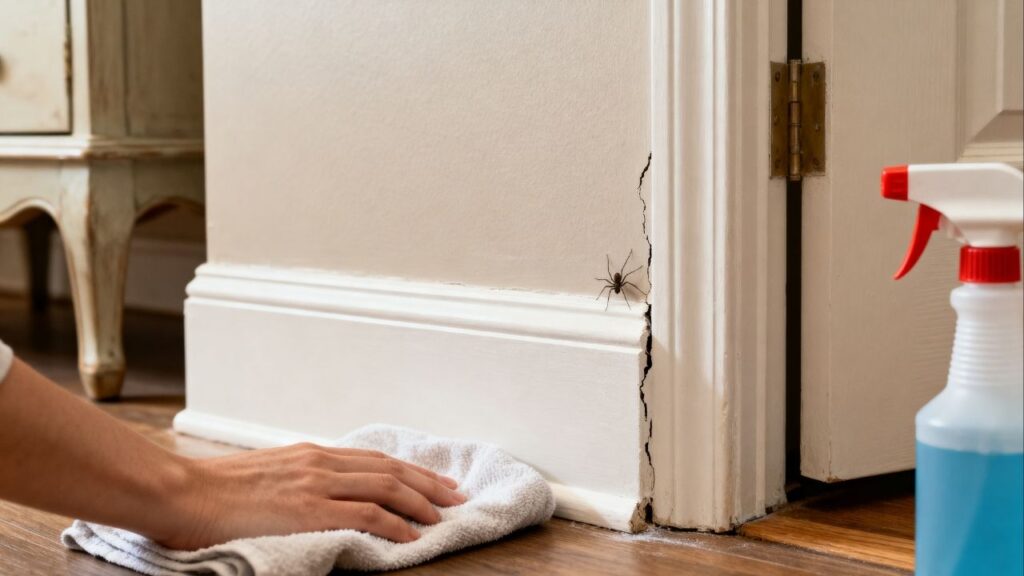 A maneira mais prática de afastar aranhas do rodapé é aplicar esse preparo natural uma vez por semana