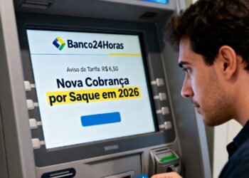 Banco usado por muitos brasileiros cobrará taxa para usuários sacarem dinheiro em caixas eletrônicos em 2026