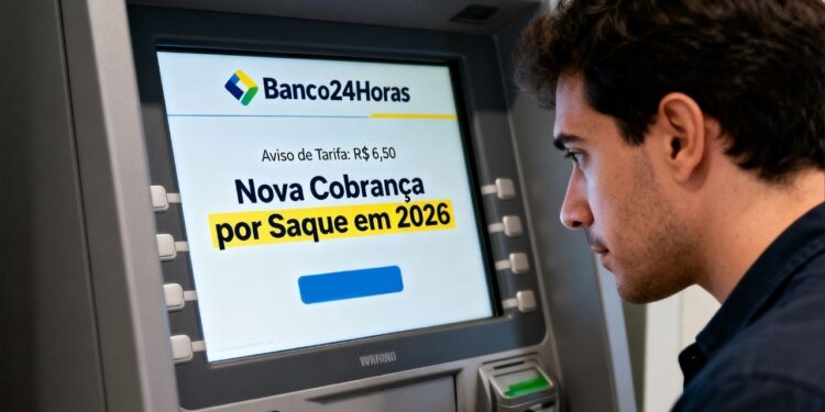 Banco usado por muitos brasileiros cobrará taxa para usuários sacarem dinheiro em caixas eletrônicos em 2026