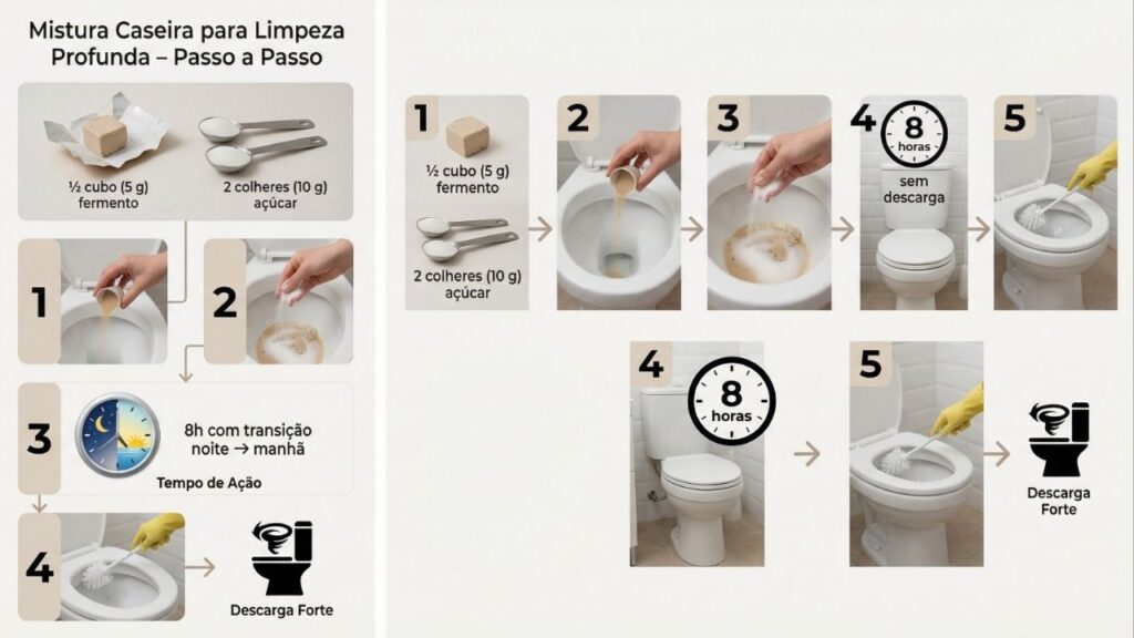Calcário persistente no vaso sanitário: o método da vovó com dois ingredientes ajuda