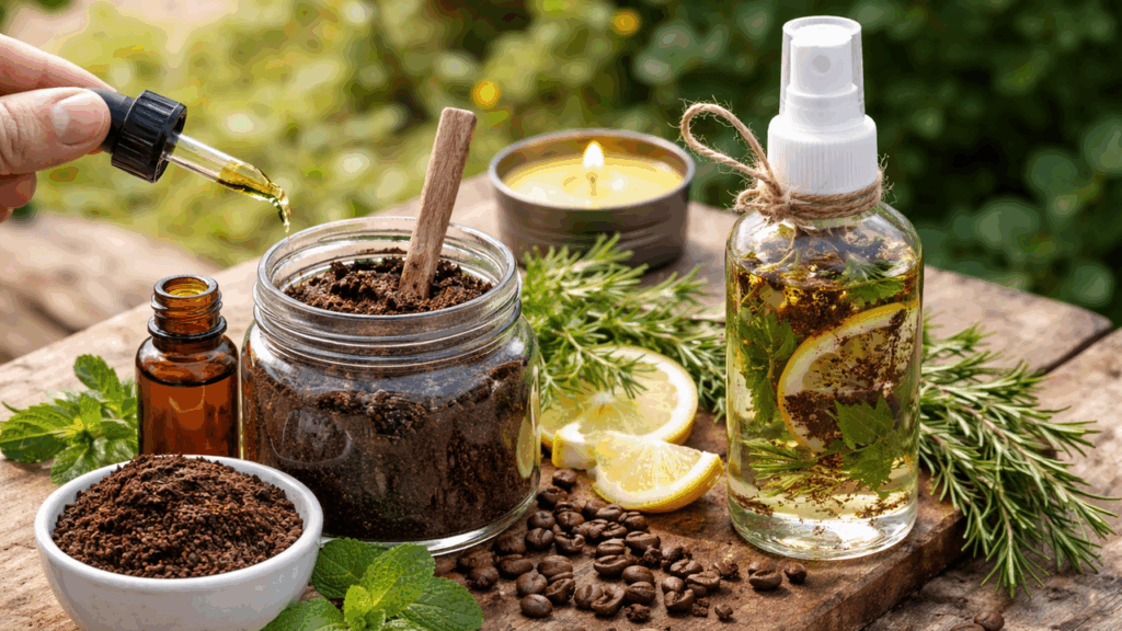 Truque caseiro com óleo no café chama atenção por reaproveitar itens da cozinha e funcionar como repelente artesanal