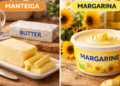 Escolher entre manteiga e margarina influencia o custo e o resultado final das receitas