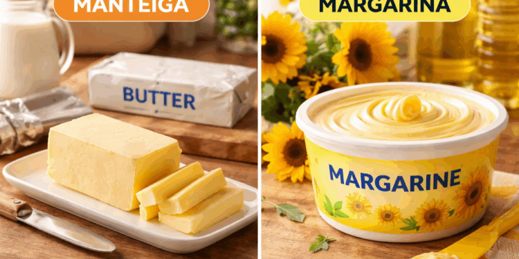 Escolher entre manteiga e margarina influencia o custo e o resultado final das receitas