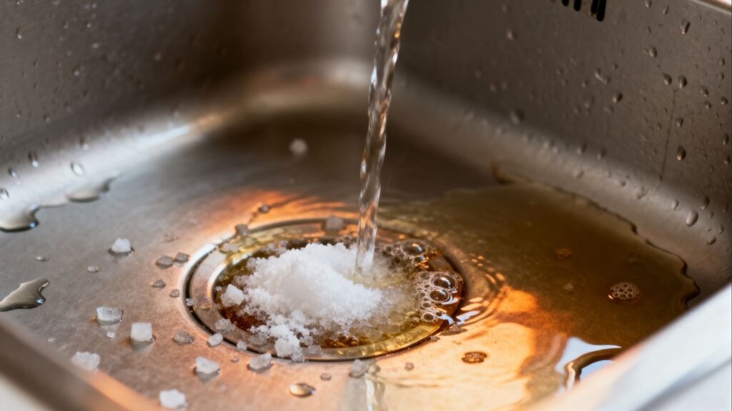 Colocar sal grosso e vinagre no ralo da cozinha: por que é recomendado e para que serve