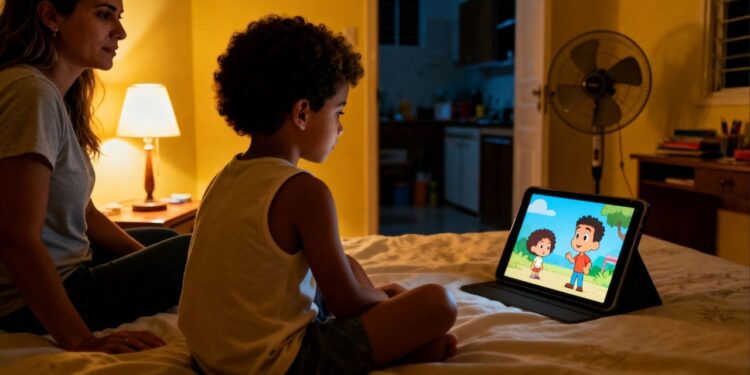 Como fazer as crianças dormirem sozinhas através de desenhos animados