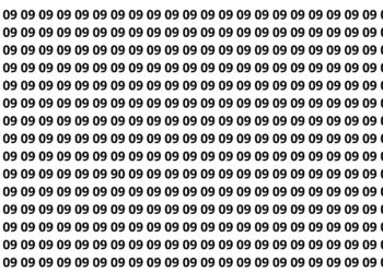 Só os mais atentos conseguem achar o 90 escondido entre vários 09