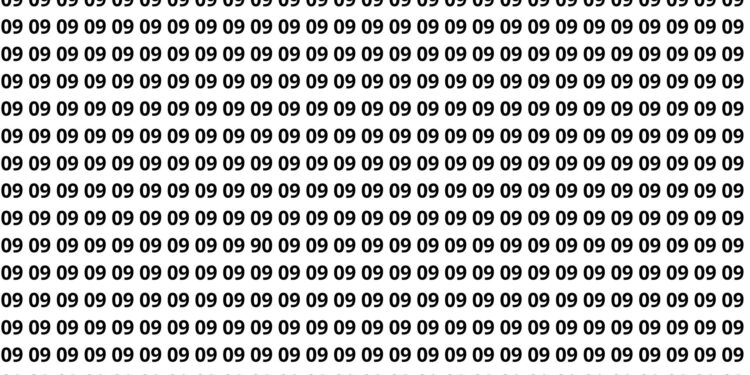 Só os mais atentos conseguem achar o 90 escondido entre vários 09