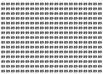 Você consegue encontrar o número 98 escondido entre vários 89 em apenas 5 segundos?