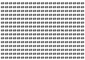 Poucos conseguem achar o número 96 escondido entre vários 69 em poucos segundos