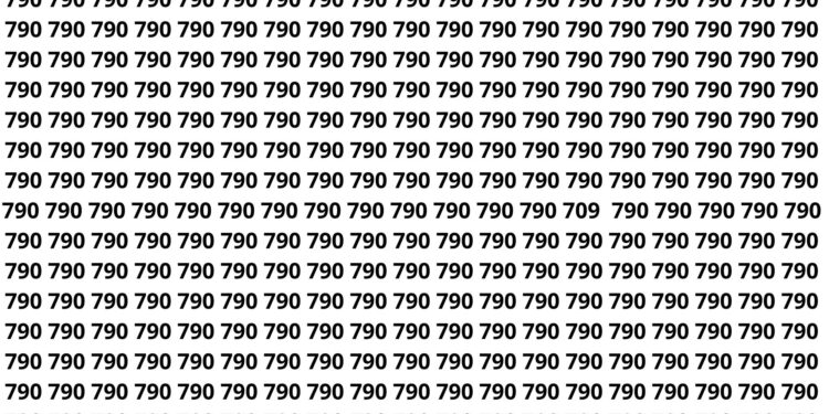 Só os mais atentos acham o 709 escondido entre tantos 790 em 15 segundos
