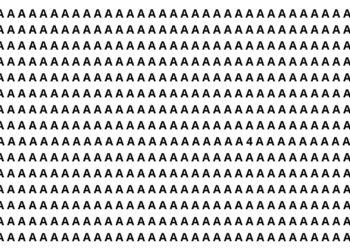 Poucas pessoas encontram o 4 entre várias letras A em menos de 5 segundos