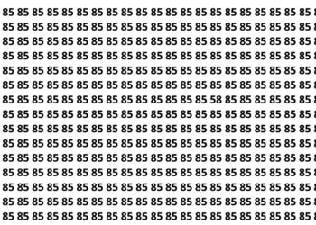 Encontre o número 58 entre vários 85 em apenas 5 segundos
